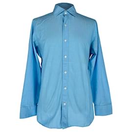 Camicia Tom Ford con bottoni in cotone blu