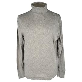 Tom Ford Strickpullover mit Rollkragen aus grauer Baumwolle