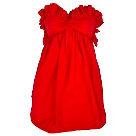 Autre Marque Vestido mini con volantes y escote corazón Philosophy di Lorenzo Serafini en rojo Polyester