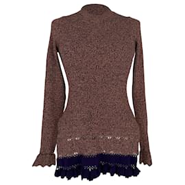Ulla Johnson gerippter Strickpullover mit Rüschen aus Multicolore-Viskose