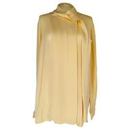 Camicia Max Mara Onorata con dettaglio sciarpa in seta avorio