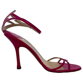 Sandali con cinturino alla caviglia Jimmy Choo in pelle rosa