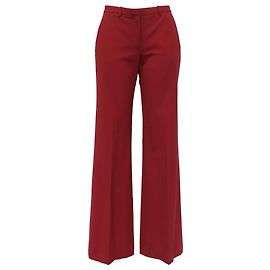 Theory Pantalones de pierna recta Thoery en lana virgen roja