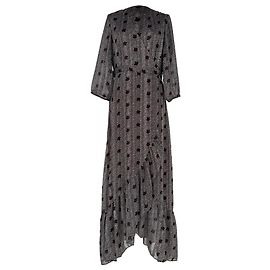 Vestido largo cruzado estampado Pisy de Ba&Sh en poliéster negro
