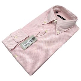 Autre Marque Camisa de botones de manga larga a rayas rosas para hombre Ingram Vintage de los 90 Talla 38/15