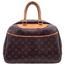 Louis Vuitton Borsa Deauville in tela monogramma marrone vintage Satchel Bag