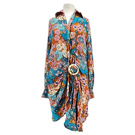Autre Marque DODO BAR OR Kurzes Kleid mit Blumenprint mehrfarbig