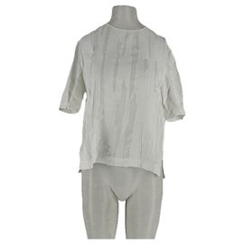 Autre Marque Camiseta de seda blanca LOULOU STUDIO