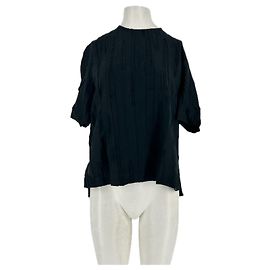 Autre Marque Camiseta de seda negra LOULOU STUDIO