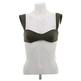 Magda Butrym Top de biquíni kaki Retro