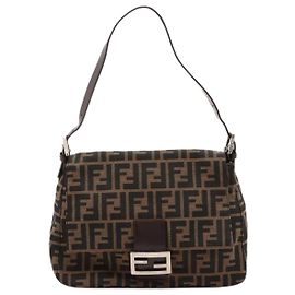 Fendi Bolso baguette Zucca Mamma marrón
