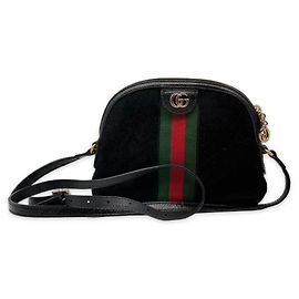Gucci Borsa a tracolla Ophidia in scamosciato nero
