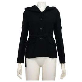 Dior Blazer con capucha de lana y seda para mujer con cinturón