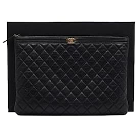 Clutch Large Black Caviar Boy - Chanel