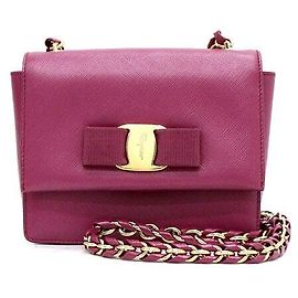 Salvatore Ferragamo Mini borsa a tracolla con patta e catena