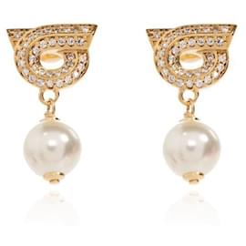 Orecchini Pearl Crystal Gancini - Salvatore Ferragamo