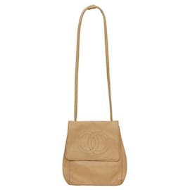 Chanel Borsa a Spalla Beige Big CC Flap