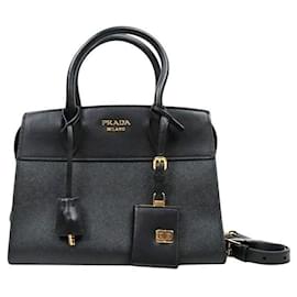 Borsa Tote Esplanade in Saffiano nero - Prada