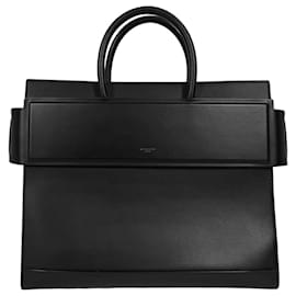 Givenchy Horizon Leder Schultertasche für Damen, Größe Medium, Schwarz