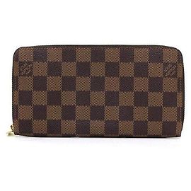 Louis Vuitton Cartera Larga Zippy en Lona Damier Ebene