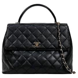 Borsa Tote Coco Handle in pelle Black Caviar - Chanel