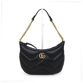 Gucci Bolsa Hobo GG Marmont Pequena com Corrente Dourada Season