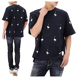 T-Shirt mit kurzärmeliger Gans-Stickerei - Thom Browne