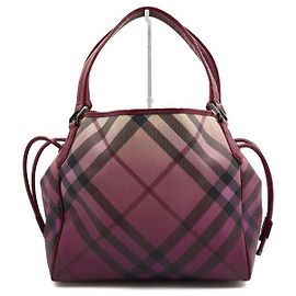 Burberry Biltmore Damen-Tote-Bag aus PVC-Canvas Violett-Verlauf Nova Check