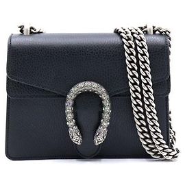 Gucci Mini borsa a tracolla Dionysus con catena, nero