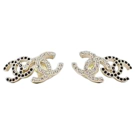 Chanel Orecchini Double CC Logo Crystal