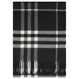 Burberry Check Kaschmir Schal Schwarz