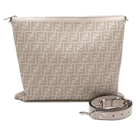 Fendi Sac à bandoulière et sac crossbody Camellia White After FF Punching Logo Unisexe