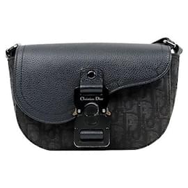 Dior Mini borsa a tracolla Oblique Saddle nera