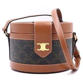 Borsa a tracolla e crossbody Trio Canvas Tan Tambour Medium - Céline