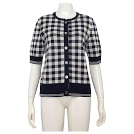 Gingham Seiden-Jacquard-Muster Damen-Cardigan - Thom Browne