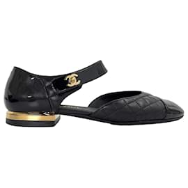 Chanel Scarpe basse Mary Jane con fibbia CC e chiusura Turnlock