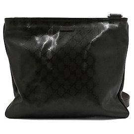 Gucci Borsa a tracolla da uomo in PVC kaki con stampa logo GG