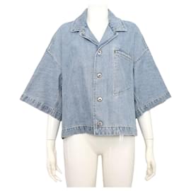 Bottega Veneta Chaqueta vaquera de color lavado claro para mujer