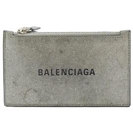 Balenciaga Tarjetero Silver Glitter