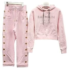 Completo di pantaloni da allenamento con cappuccio e bottoni dorati - Balmain