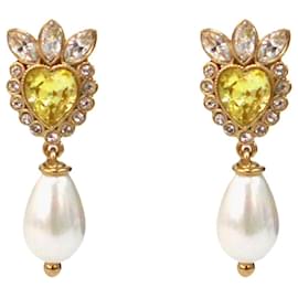 Orecchini Cubic Heart Pearl Drop Gold - Gucci