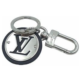 Louis Vuitton Portachiavi LV Cut Circle Bag Charm Silver Black
