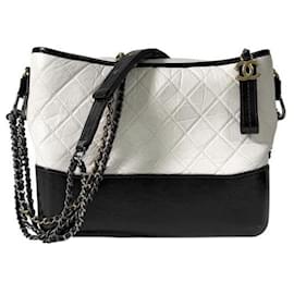 Chanel Borsa Gabrielle Hobo Borsa a Spalla Grande Bianco Nero