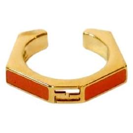 Orange FF Gold Ring - Fendi