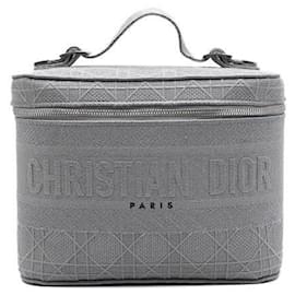Borsa tote vanity da viaggio cannage grigio chiaro - Dior