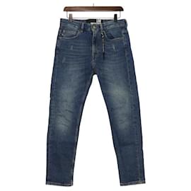 Moschino Pantalones de denim de algodón azul oscuro Jeans Mujer