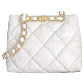 Chanel Piccola borsa shopping trapuntata bianca