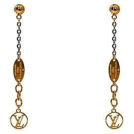 Louis Vuitton Brincos Logo Mania Gold