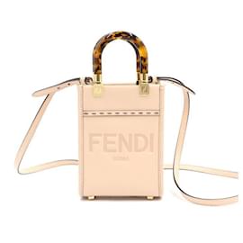 Fendi Mini borsa tote e borsa a tracolla Sunshine in pelle rosa