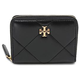 Kira Diamond Quilt Small Zip Around Wallet - Tory Burch